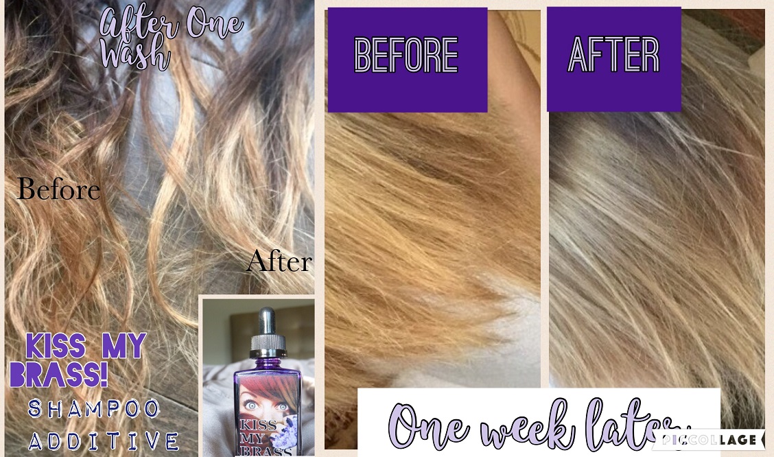Color-Correct your hair instantly by Kiss My Brass shampoo additive