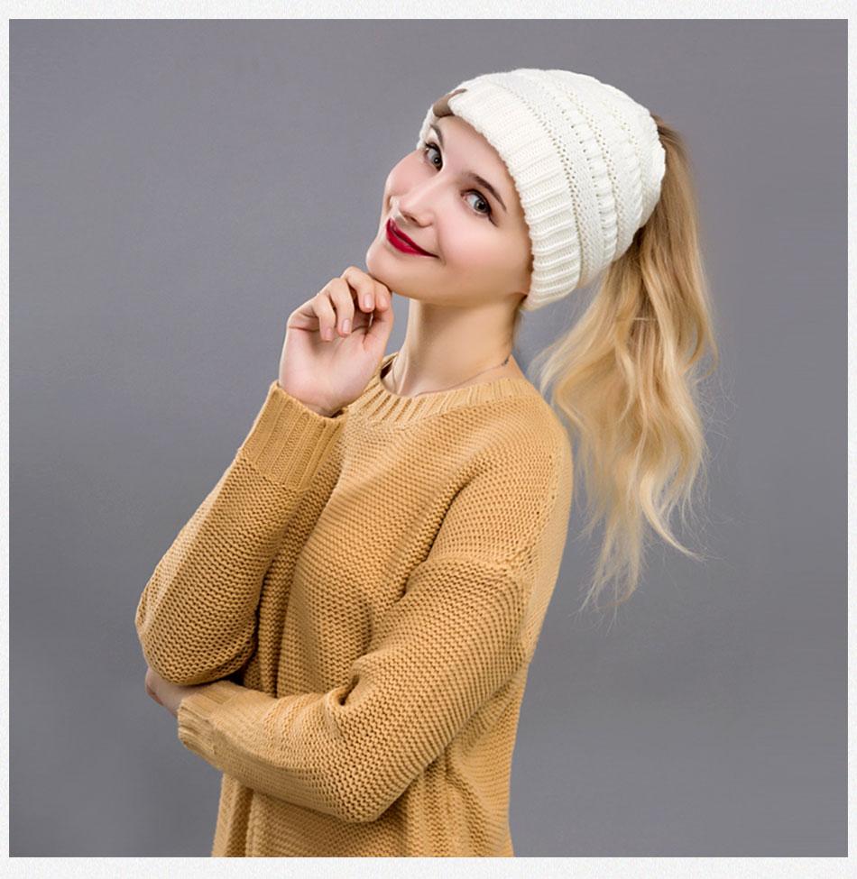 Stylish and Comfortable Ponytail Winter Beanie