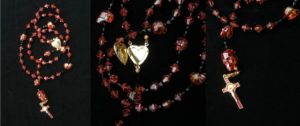 Magma Crystal Skull Rosary with Swarovski Crystal Elements